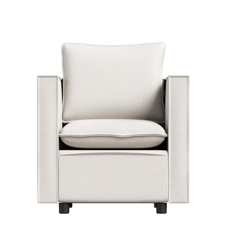 Chaise décorative, fauteuil simple confortable, coussin de siège doux et respirant, fauteuil avec coussin doux, Beige