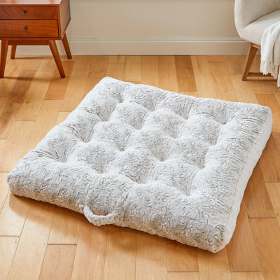 Coussin de sol en fausse fourrure à imprimé animal