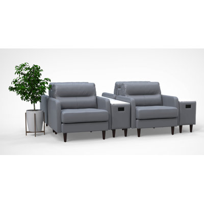 Ensemble de chaises pour salle d'attente 4 personnes 4 pièces 100% cuir véritable 8 pièces