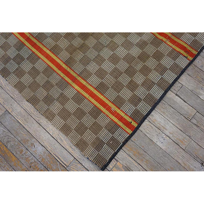 Antique American Rag Rug America Flat Weave