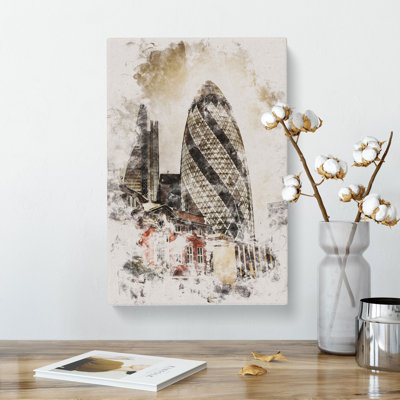 The Gherkin in London - Wrapped Canvas