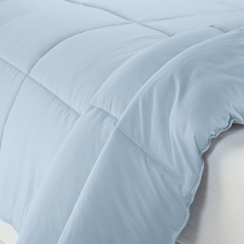 Twin Light Blue Microfiber Bed in a Bag Set