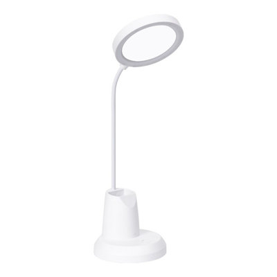 Night Light Desk Lamp For Home And Study  Office, Black Small Rechargeable Desk Lamp With Pen, 360° Gooseneck Arm, 3 Lighting Modes, Dimmable, Eye-Caring LED