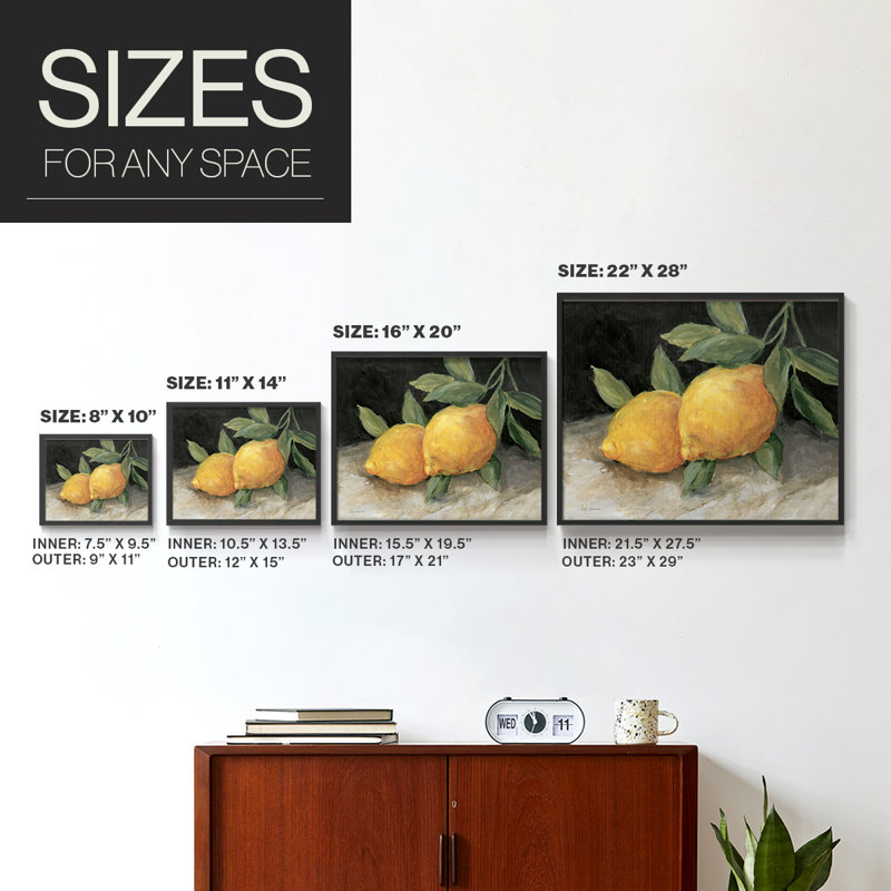 Zesty Lemons II - reproduction encadrée - réarmable, Noir, H 16 po x l 20 po