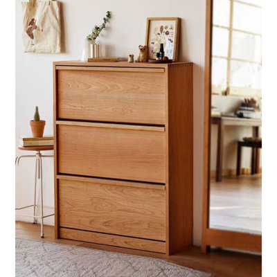 Armoire à chaussures Flip Bucket 24 paires en bois massif