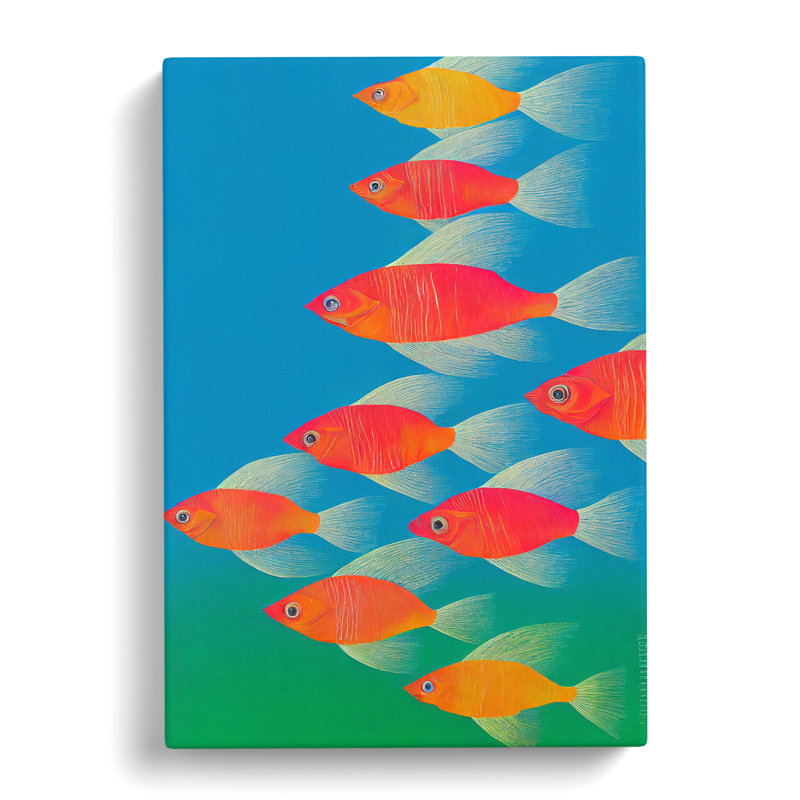School Of Fish Vol.2 - Wrapped Canvas, 50cm H x 35cm W x 3cm D