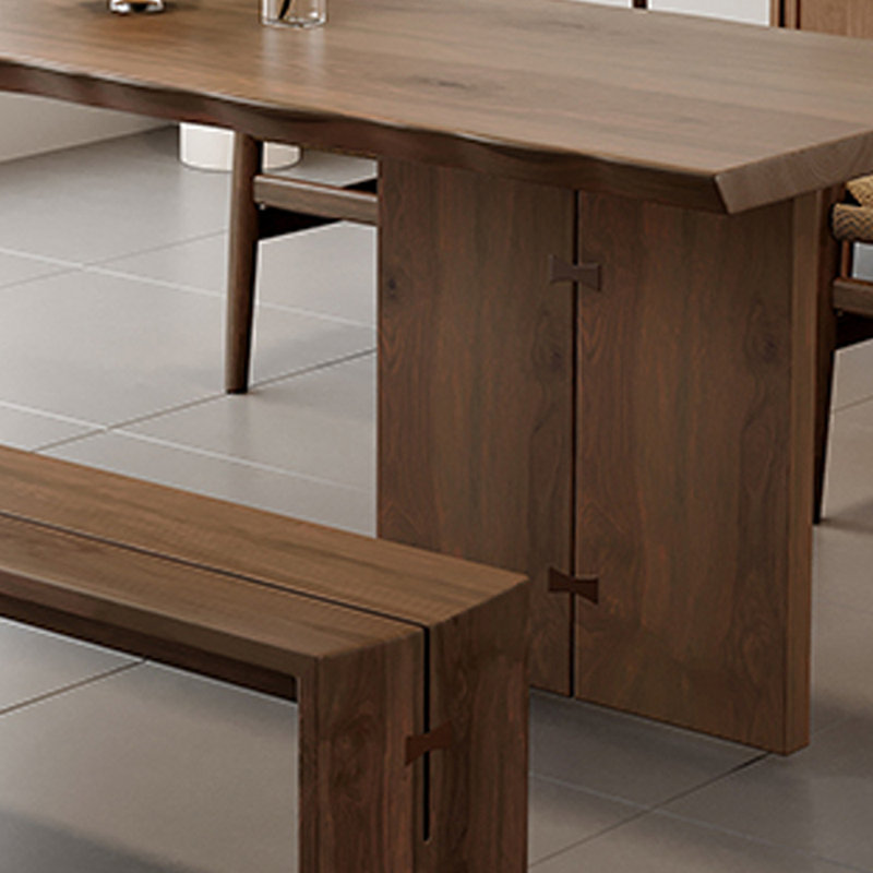 Ensemble de table de salle à manger en bois de frêne, H 29,52 po x L 62,99 po x l 27,55 po