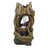 Open Tree Trunk Fountain w/Cool White LED Lights-437484023