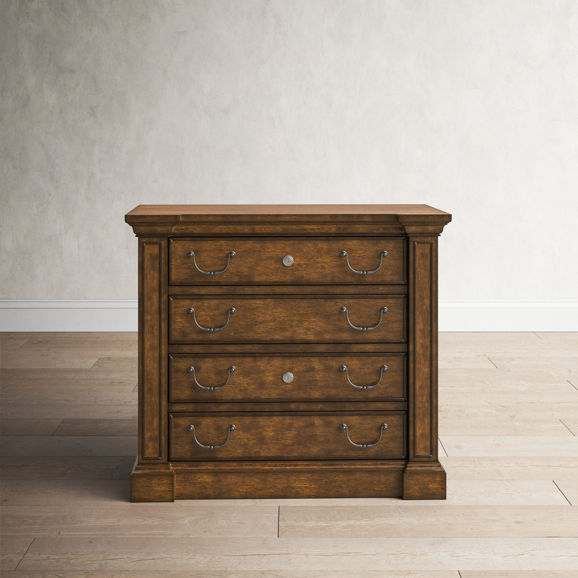 Charlotte 2 - Drawer Vertical File Cabinet, Brown