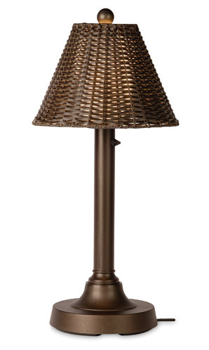 Clarice 30'' Plug-in Outdoor Table Lamp, Walnut