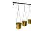 Linear Hanging Planters 81CM Black and Gold