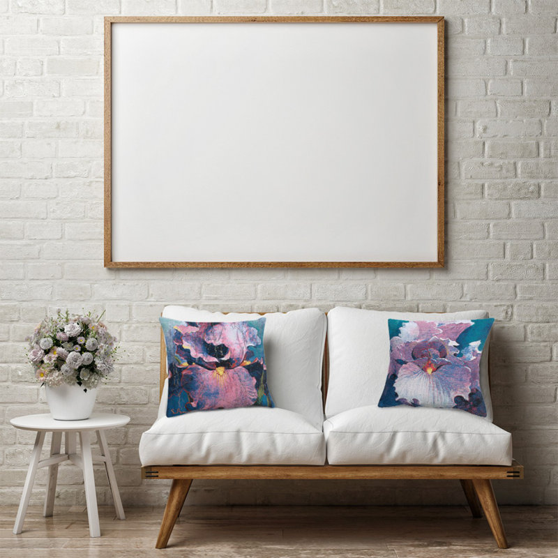 Floral Cotton Blend Pillow Cover