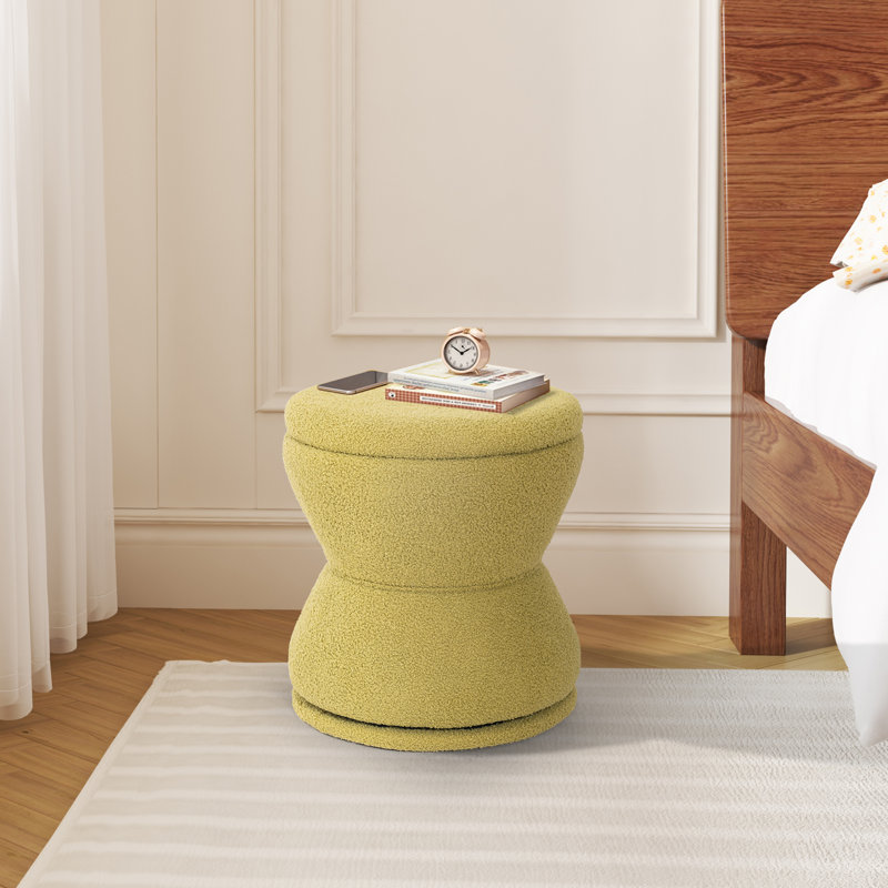 Repose-pieds pivotant à 360 degrés avec rangement, table basse moderne avec repose-pieds Boucle pour salon, chambre de maquillage, chambre à coucher