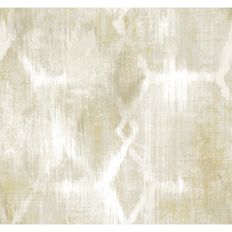 Rouleau de papier peint à motif géométrique abstrait L 27 pi x l 27,5 po Arvonio Regina, Moutarde