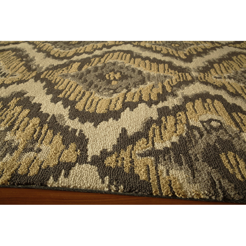 Ashbaugh Ikat Indoor Rug, Round 4'