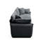 Velours côtelé gris à 5 places avec design ergonomique et coussins moelleux pour chambre à coucher