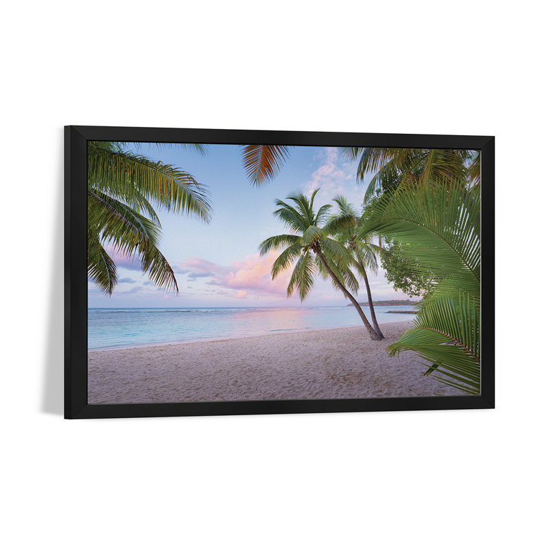 Palm Beach, Caribbean, affiche encadrée de qualité supérieure par Stefan Hefele, H 16 po x l 24 po