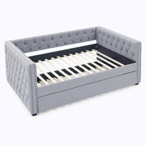 Musehomeinc BD1002NS Upholstered Underbed Storage Trundle Organizer, Full/Twin