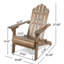 Chaise pliante en bois - Style pour siège de détente dans la cour, brun foncé, intempéries
