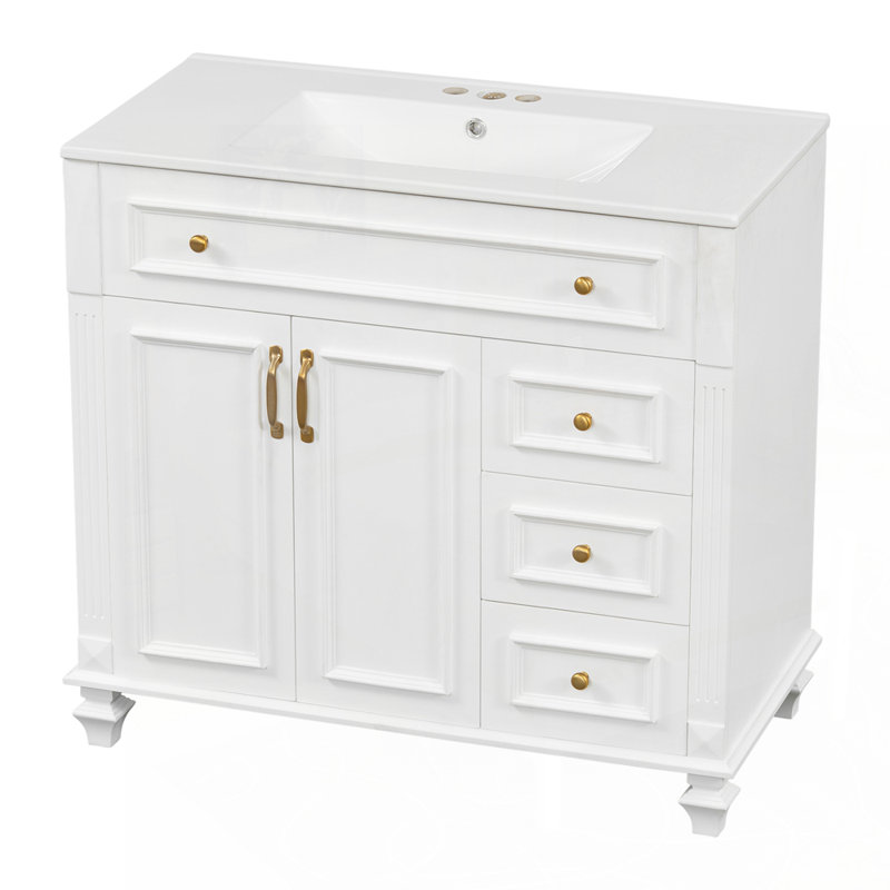 Meuble-lavabo élégant avec rangement spacieux et quincaillerie raffinée
