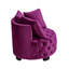 Chaise pivotante rembourrée et capitonnée-1880004394