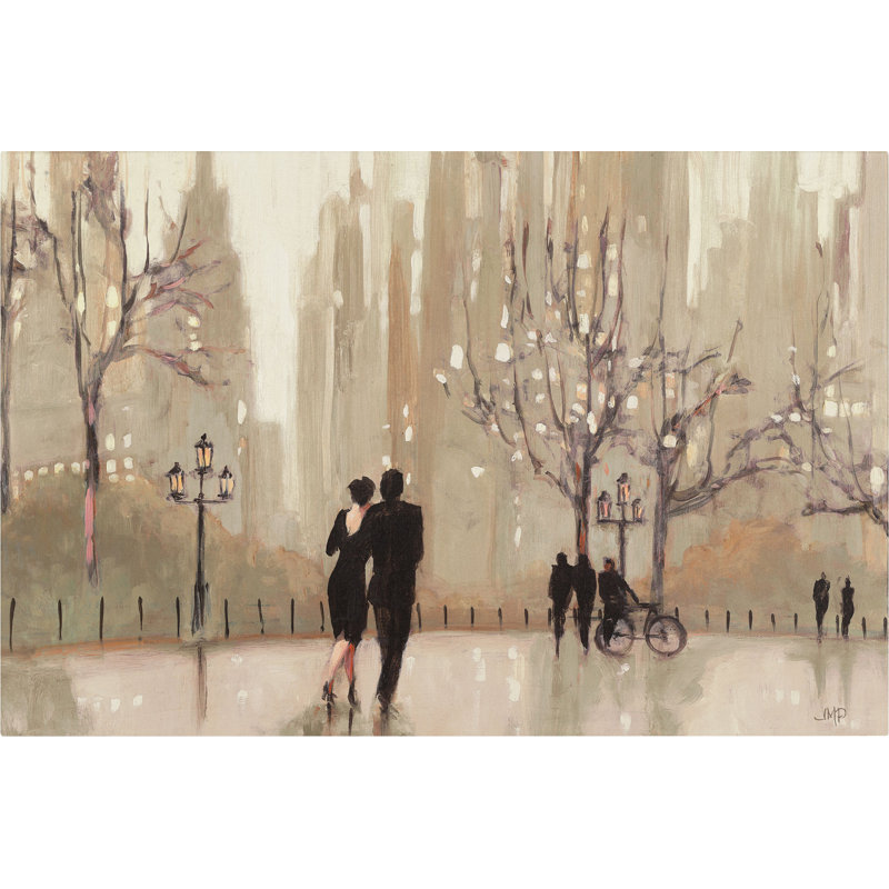 « An Evening Out Neutral », peinture sur toile tendue, H 12 po x l 19 po x P 2 po