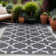 Aldo Reversible Plastic Gray White Outdoor Rug