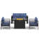 4 - Person Sofa Seating Group With  Cushions and Fire Pit Table