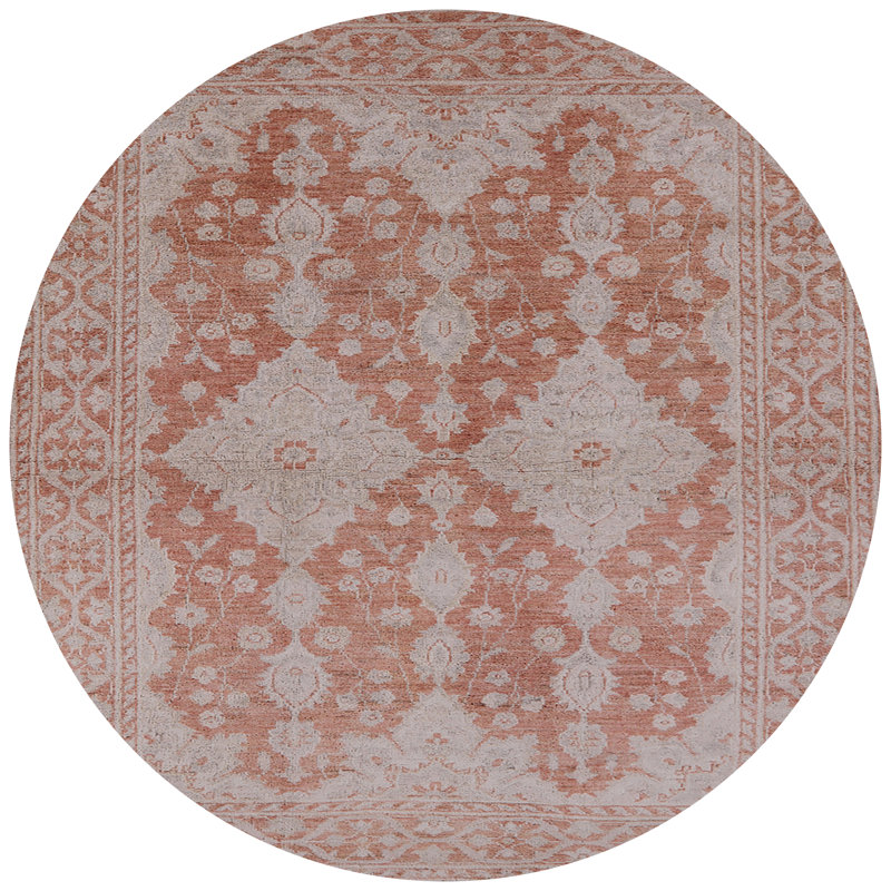 Knel Oriental Indoor Rug, Round 7'
