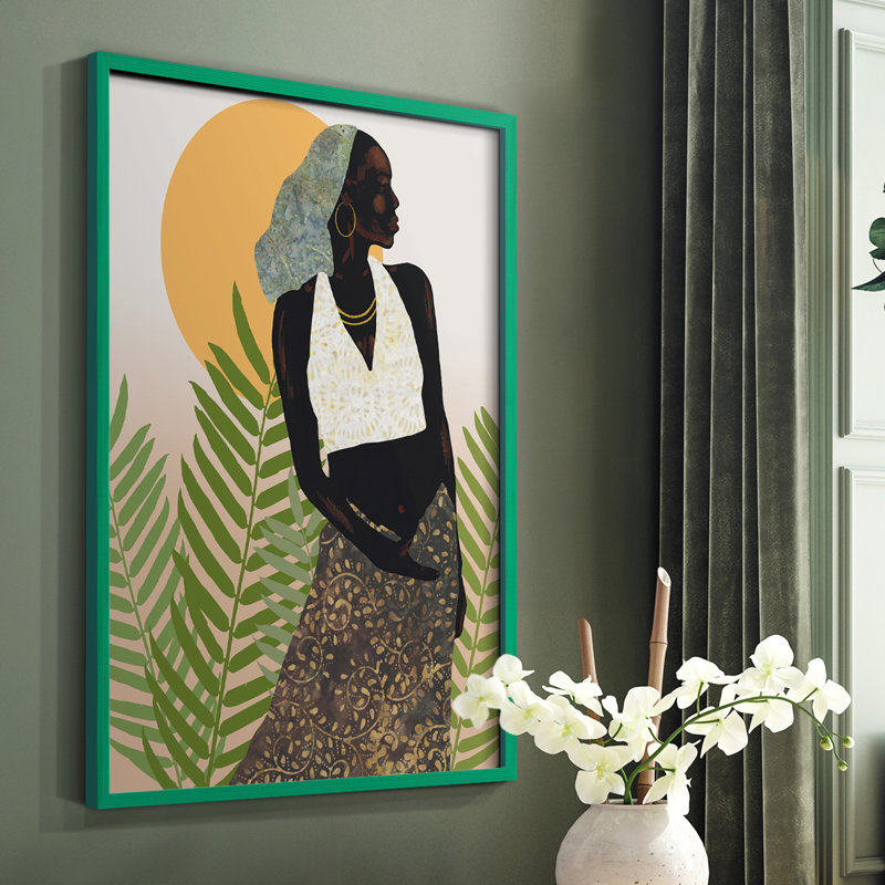 «Her Grace», reproduction encadrée - bois massif, Vert, H 10 po x l 8 po