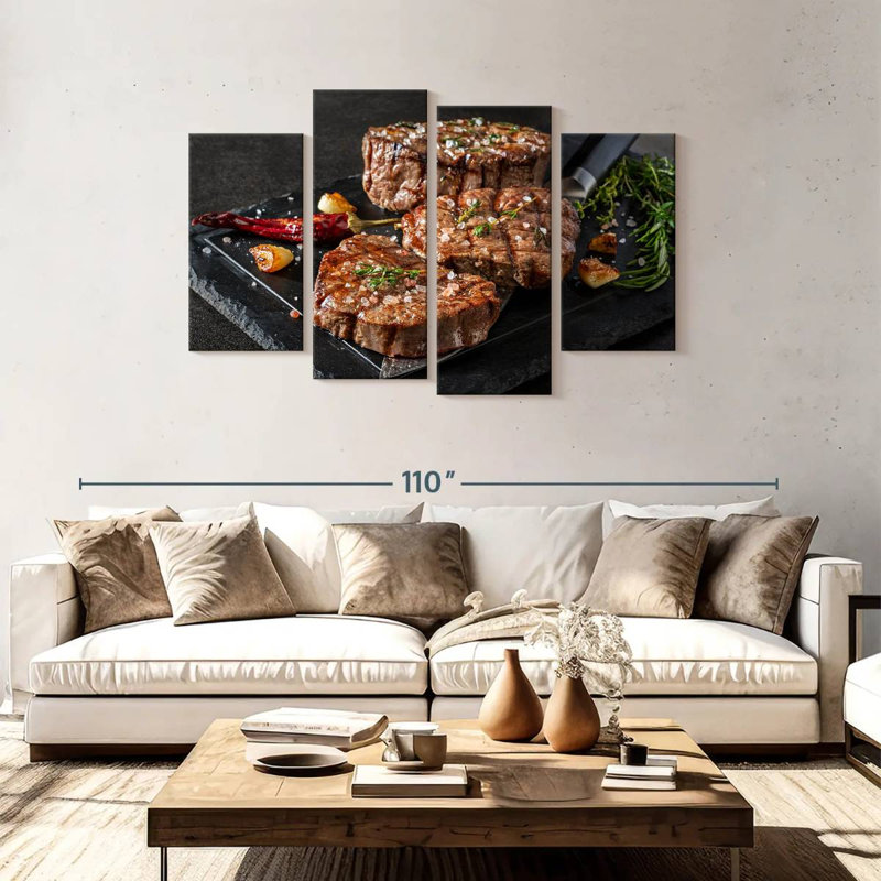 Grilled Fillet Steak, 48" H x 75" W