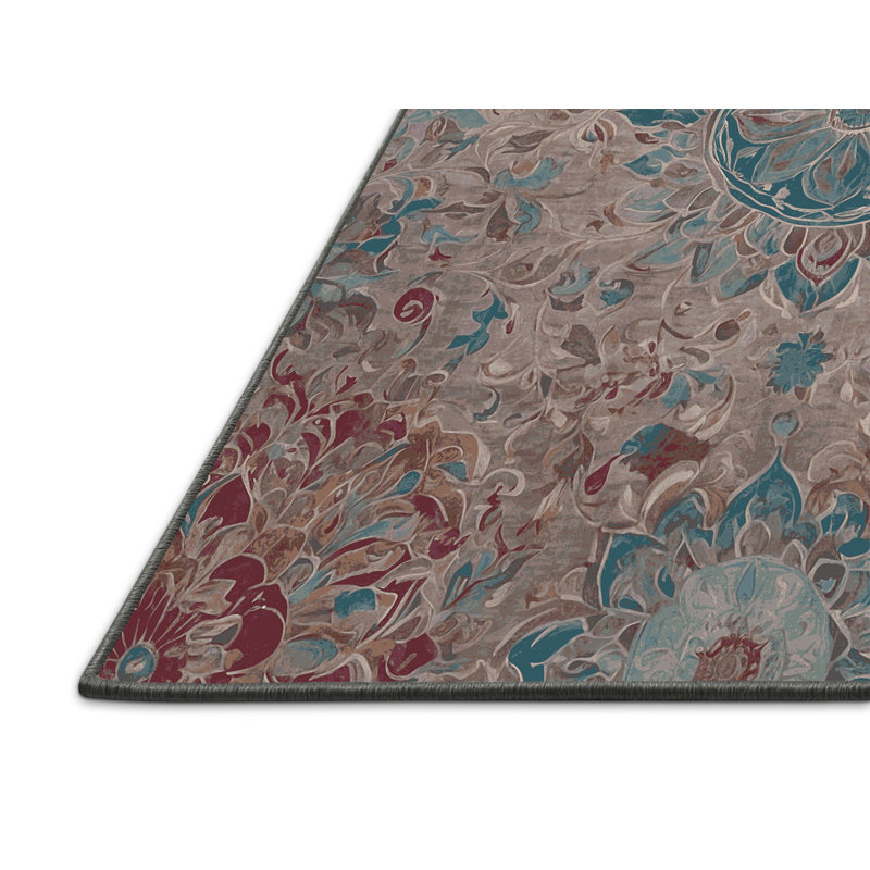 Tapis gris soyeux et moelleux, Rectangle 8 pi x 10 pi