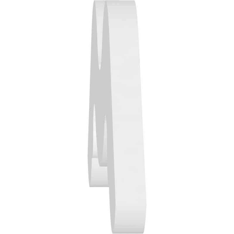 Pignon en PVC de qualité architecturale Midway, H 17,5 po x l 60 po x P 1 po, 6 / 12