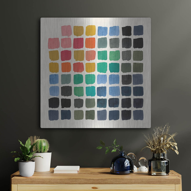 Luxe Wall Art «Retro Color Charte» par Wild Apple Portfolio, 24 po x 24 po, H 24 po x l 24 po
