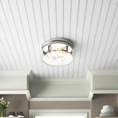 Barahona - Grand luminaire encastré - Laiton bruni avec verre transparent
