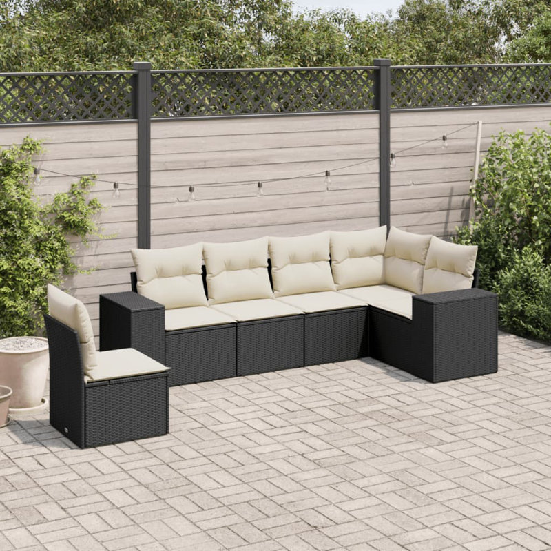Ensemble de canapé modulaire en rotin PE 6 pièces Vidaxl