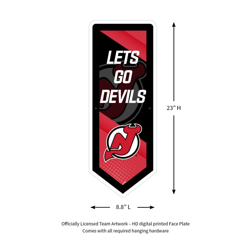 Enseigne murale NHL Team Pennant, Devils du New Jersey