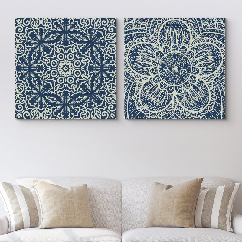 Totem rétro sur toile, 2 pièces, H 12 po x l 24 po x P 1,5 po