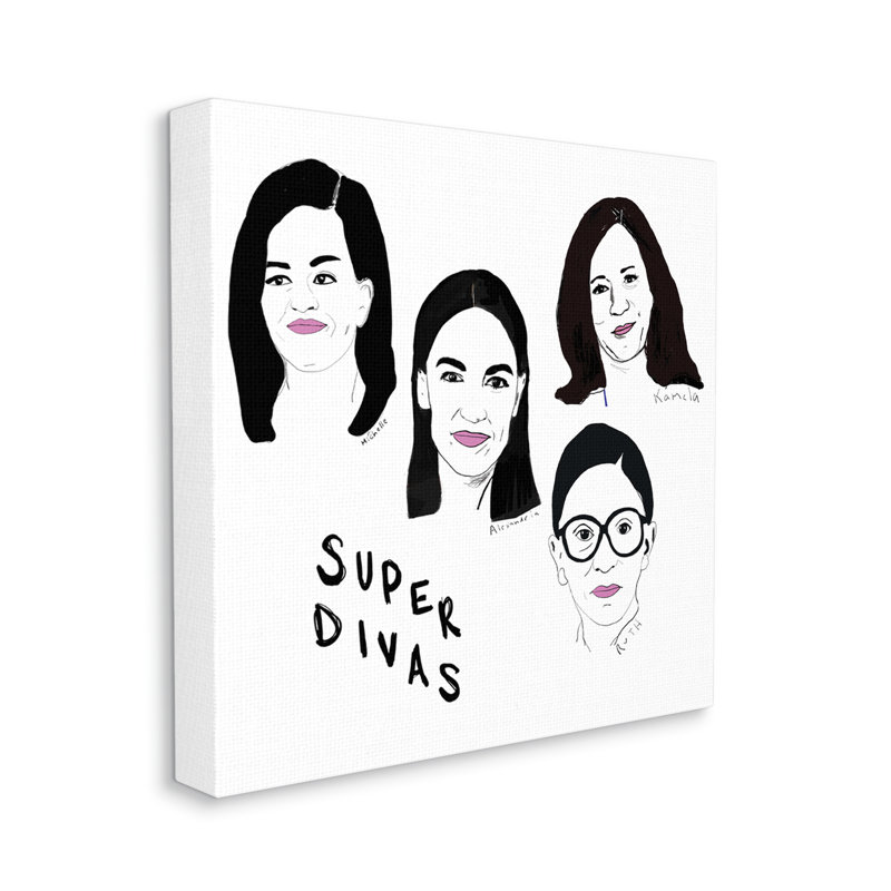 Personnages féminins éminents de la super divas, Toile tendue, H 24 po x l 24 po