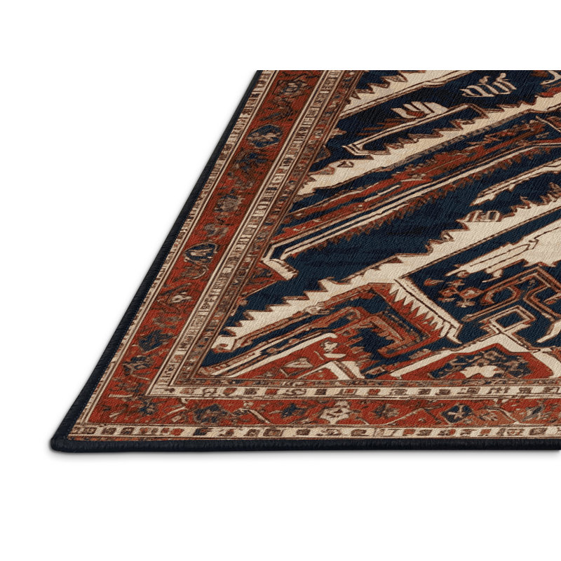 Tapis brun lavable à la machine, Carré 5 pi