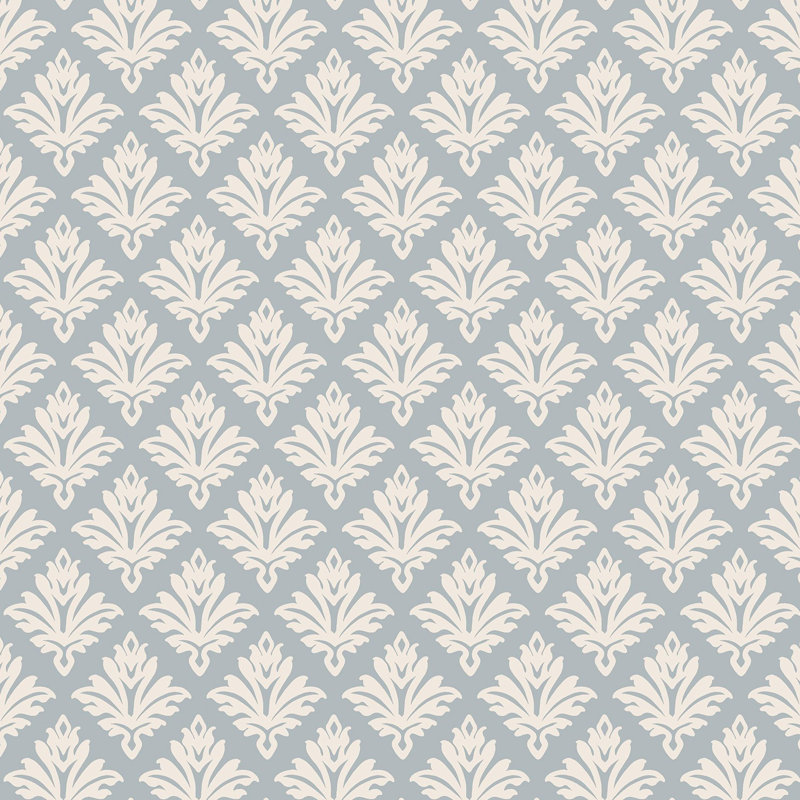 Martha Stewart Artisan Floral Antique Gold Wallpaper, Blue