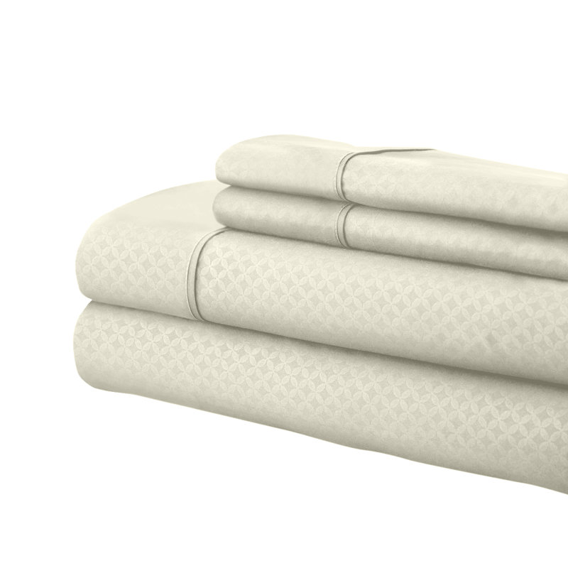 Microfiber Sheet Set, Ivory, Queen Sheet Set + Fitted Sheet + 2 Pillowcases