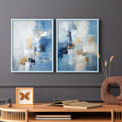 Série ABSTRACT Dxxvi - reproduction encadrée de qualité supérieure - prête à être accrochée - aucun clou requis - aucun clou requis
