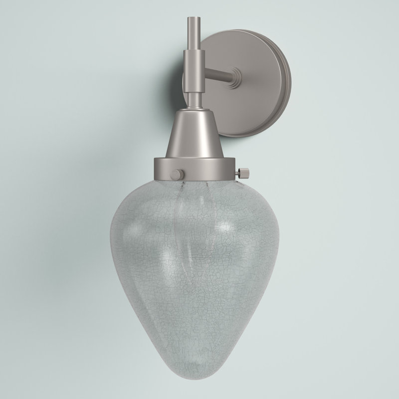 Gayle Chrome Armed Sconce, Satin Nickel, LED