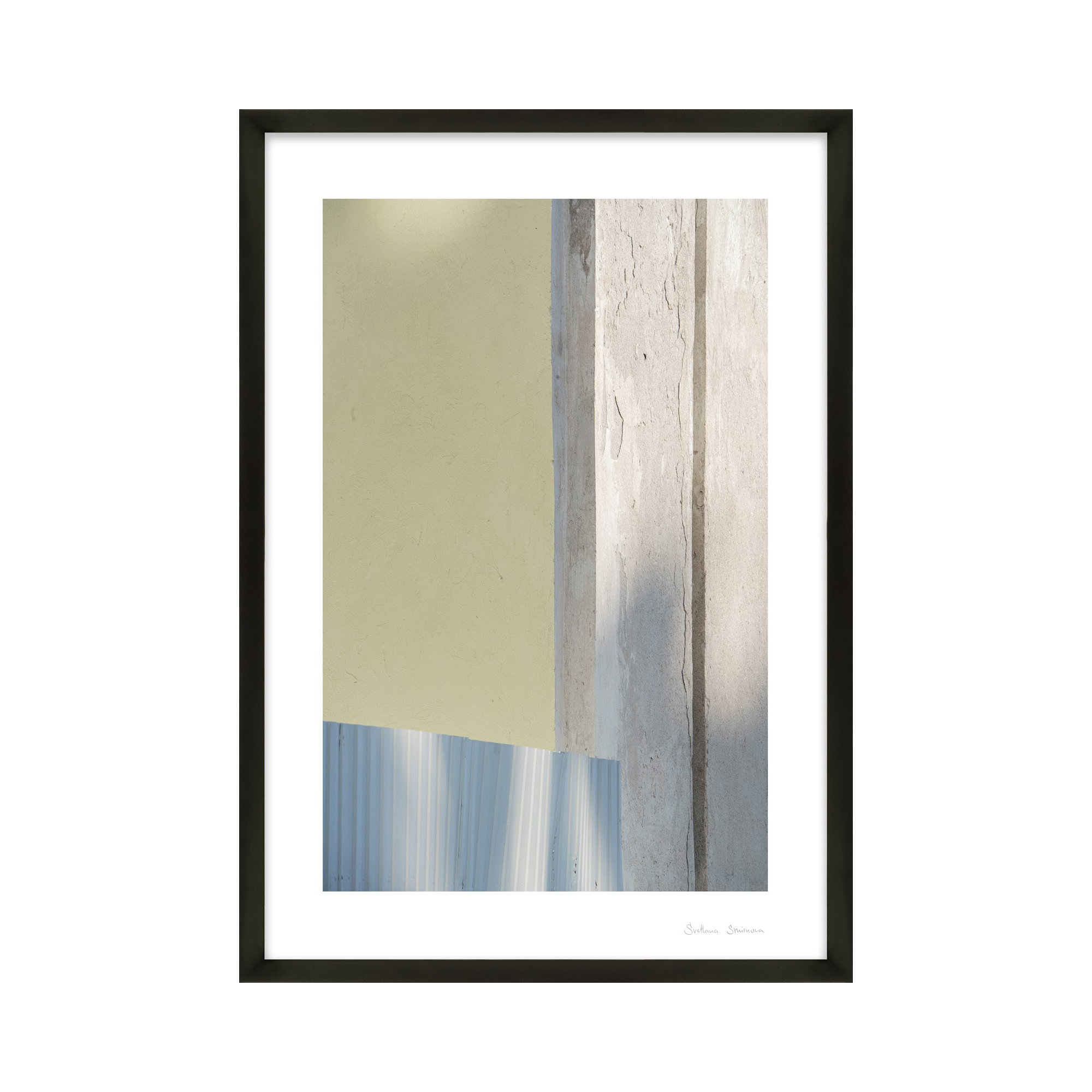 Ludvig Sun and Concrete 1 by Svetlana Smirnova - Picture Frame Photograph, 25" H x 17.5" W x 1.25" D, Black