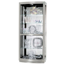 Glass Cabinet With Black Aluminum Frame - 72 x 34 x20 - Inch---Unassembled