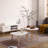 Oval Coffee Table 900, White + Oak, Stylish For Everyday Use Modern Spacious Living Room Piece-135024036