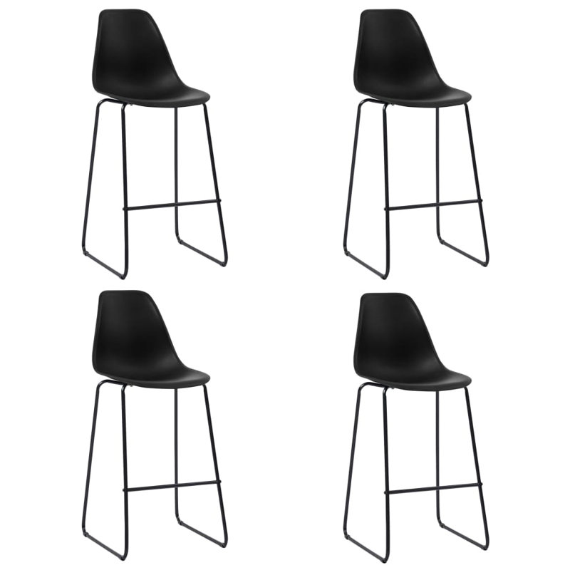 Alcantara Counter Stool with Metal Frame, Black