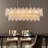 14 - Light 40" Modern Gold Alabaster Chandelier Double-layer Rectangular Kitchen Island Lights