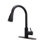 JS Pull Down Single Handle Kitchen Faucet with Deck Plate 3 Spray Modes Eco Water Saving